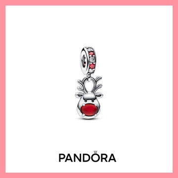 限量品✨【Pandora官方直營】紅鼻子馴鹿 Murano 琉璃吊飾  [客製化卡片]生日禮。情人