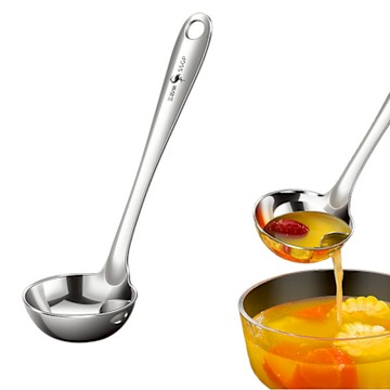 PUSH! 餐廳廚房用品316L不銹鋼隔油湯勺 2入油湯分離勺濾油湯勺漏油湯勺撇油分油勺D373