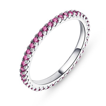 925純銀戒指．線戒．防小人尾戒．G款．紫紅鋯．開運．無禮盒