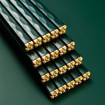 網紅ins合金筷子家庭2024新款家用防滑防霉耐高溫北歐高顏值抗菌