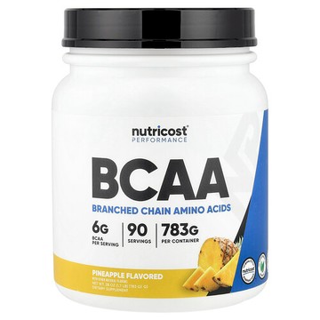 Nutricost, 運動表現，支鏈胺基酸，菠蘿味，1.6 磅（738 克）