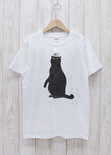 Black Cat Tee Hedgehog 白 / R019-T-WH