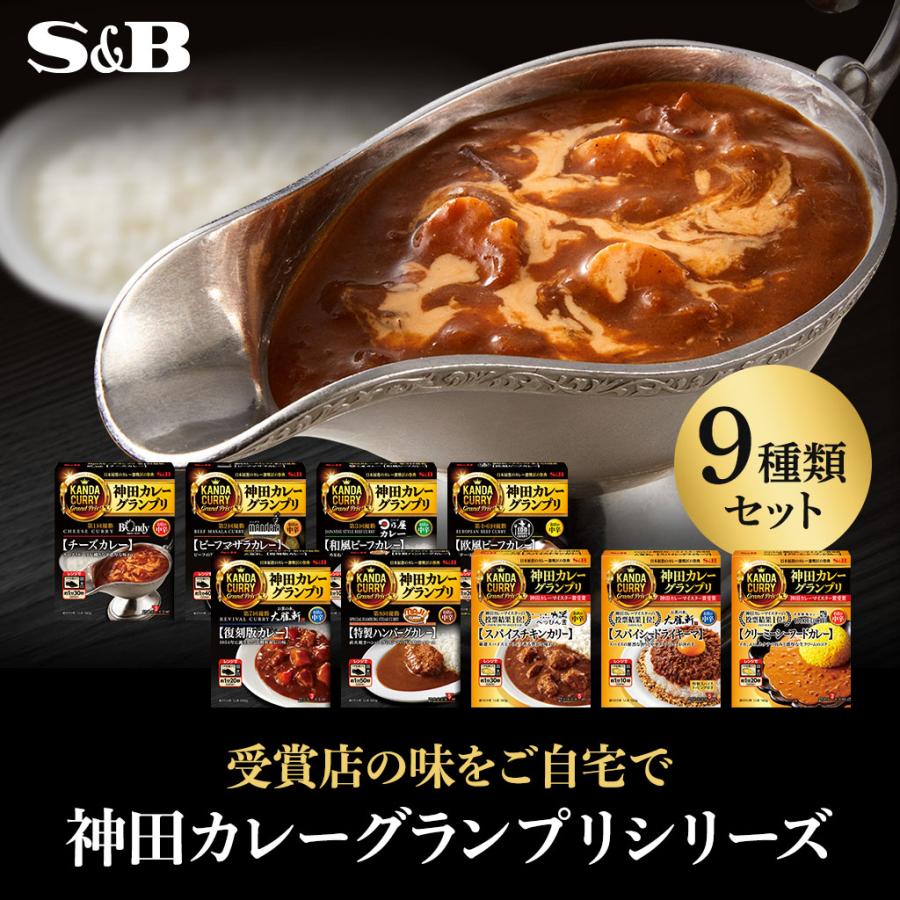 神田カレーグランプリ 9種セット アソート品 レトルトカレー こだわり レンジ対応 エスビー食品公式