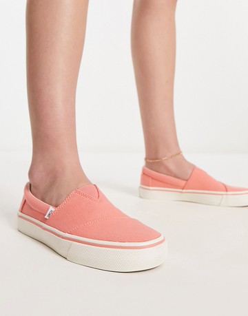 Toms alpargata fenix slip on trainers in orange