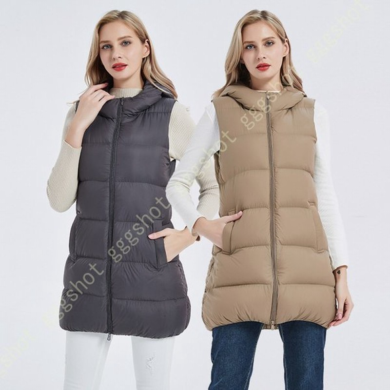 中綿ベスト レディース フード付き ベスト スリム 綿入れ 冬服 袖なし ダウンジャケット 厚手 ロングベスト ファッション アウター ジップアップ カジュアル 通販 Lineポイント最大0 5 Get Lineショッピング