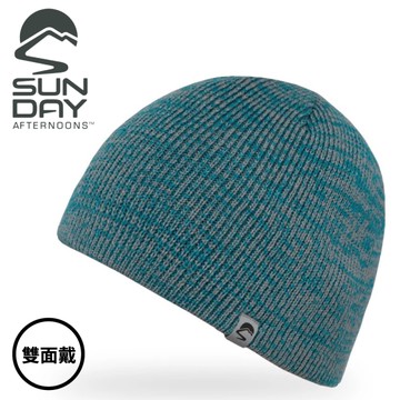 【Sunday Aftermoons 美國 雙面壓克力混紡反光保暖帽《月光藍》】SAS90825C/保暖帽/針織帽/毛線帽