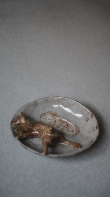 • 米粒出陶中 • 050 just relax - 貓咪盤