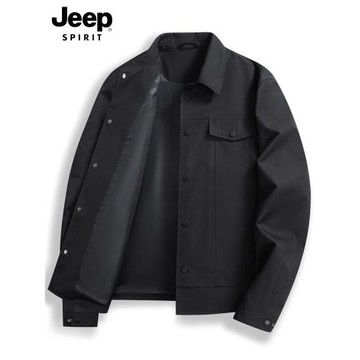 JEEP SPIRIT立領夾克外套男士秋季2025新款休閑百搭寬松工裝上衣