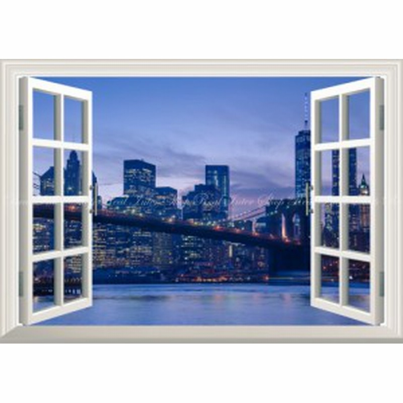 絵画風 壁紙ポスター 夕暮れのブルックリン橋 ハドソン川 ニューヨーク 夜景 窓仕様 Nyk 005ma2 A2版 594mm 420mm 通販 Lineポイント最大1 0 Get Lineショッピング
