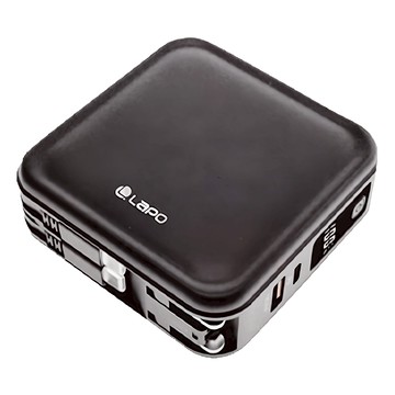 LaPO 自帶線 磁吸Apple Watch 超進化8合1雙孔輸出多功能無線充行動電源 10000mAh C TO C 原廠保固  微墨藍  WT-08