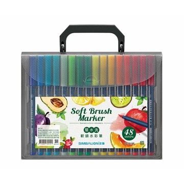 雄獅SIMBALION 軟頭水彩筆(BP36)-48色