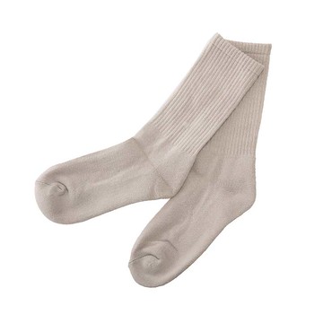 ABC-MART 男鞋 25-28CM 144N 毛巾底男運動襪 毛巾底 運動襪 燕麥色 A4C0804014