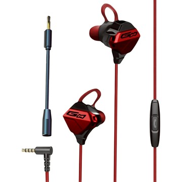 DTAudio 聆翔 HiFi電競有線耳機 弧形耳掛 附外置麥克風  鮮豔紅  GC-02