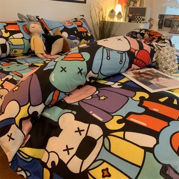 網紅少女心 時尚芭莎卡通 床組 床包組 四件組 三件組 單人雙人加大特大床包組 床單被套枕頭套 保潔墊 舒柔棉