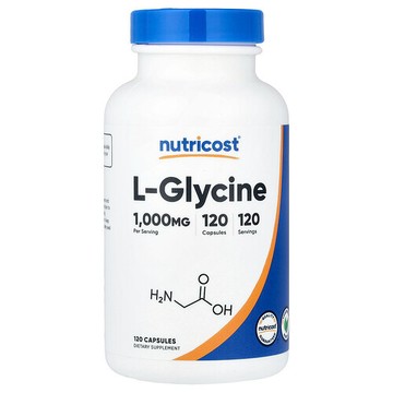 Nutricost, L-甘氨酸，1000 毫克，120 粒膠囊