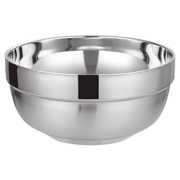 JAR 嚴選 鉑蒂304雙層加厚防摔隔熱碗 16 x 7cm 雙層隔熱不燙手 304不鏽鋼防摔耐用 簡約時尚餐具  1個  銀色