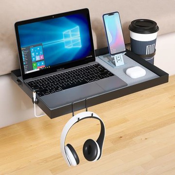 跨境床邊收納神器置物架夾床邊手機收納置物托盤免打孔床頭置物架