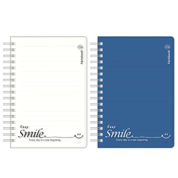 四季SEASON PP雙圈筆記本 50K-白笑/藍笑