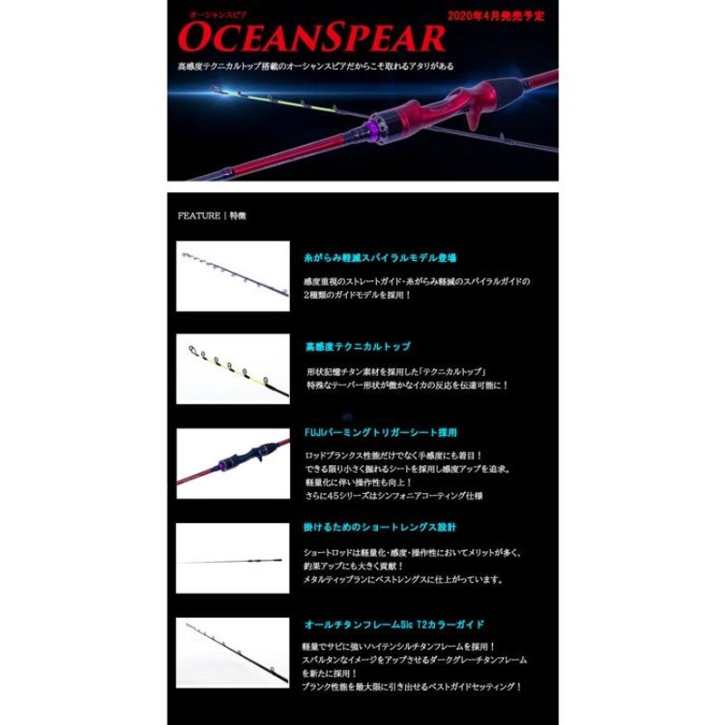 クレイジーオーシャン オーシャンスピア OSP-SG-50C スパイラル (4560445312336) イカメタルロッドCRAZY OCEAN  OCEAN SPEAR OSP-SG-50C | LINEブランドカタログ