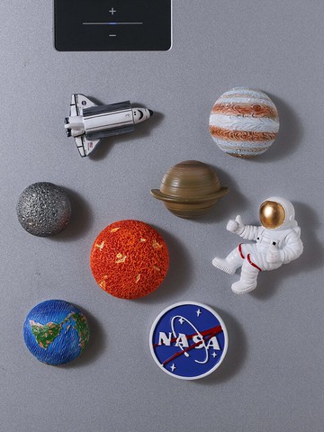 米子家居輕奢風創意網紅宇航員冰箱貼磁貼個性吸鐵石3d立體留言板