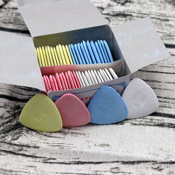 一盒包郵45片紙盒裝彩色裁衣劃粉片制衣裁剪裁縫用白劃粉筆畫粉