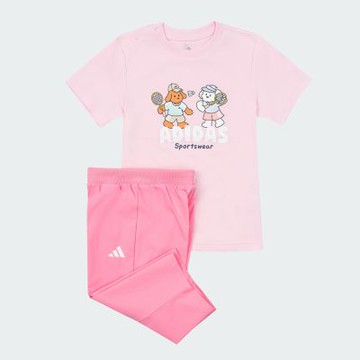 【adidas 愛迪達】 運動套裝 短袖/短褲 嬰幼童裝 KG5920