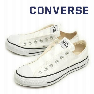 CONVERSE コンバース オールスター 靴 スニーカー スリップ 3 OX 1C239 ホワイト キャンバス スリッポン 婦人 レディース