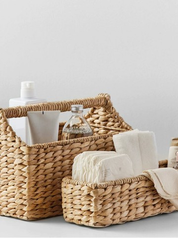 公司貨 免運 快速出貨 編織藍 收納筐編織面膜口紅雜物玄關零食整理盒子神器北歐風儲物盒