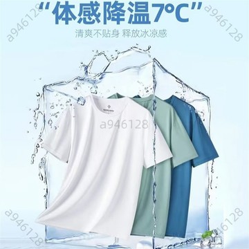 ✨台灣出貨✨免運📦 素面T恤 男生涼感短T 大學T 短袖T恤 男生衣服 網眼素t 寬鬆 冰絲上衣 M-5XL