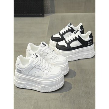 6cm厚底小白鞋女2025新款爆款松糕增高鞋子女鞋春季白色休閑板鞋