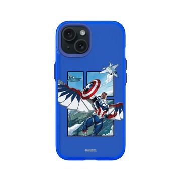iPhone 15 Clear 激光藍 - 迪士尼-漫威 Marvel - 漫威系列 - 美國隊長 – 盾牌圖案