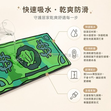 台灣出貨✨ 地墊 硅藻泥 比奇堡卡通圖案 吸水速乾 防滑 家用 臥室 床邊 浴室 入戶 門墊 免打理