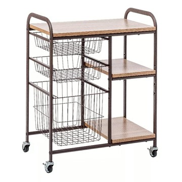 BUYER HOUSE 拜爾家居 廚房推車收納架 荷重型  棕色