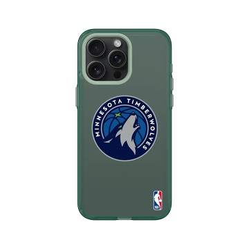 iPhone 15 Pro Max Clear 憂墨綠 - NBA - Logo-明尼蘇達灰狼 Minnesota Timberwolves