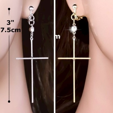 台灣現貨 夾式耳環 螺旋耳夾 十字架 信仰 寄托 救贖 堅韌與不畏 時尚個性 無耳洞配戴 E122C