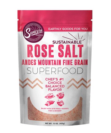 Suncore Foods Rose Salt Fine Grain 15 oz