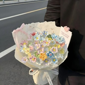 ❀【花中世界】❀景德鎮陶瓷花手工永生花束高溫瓷情人節禮物見面送女友創意手捧花