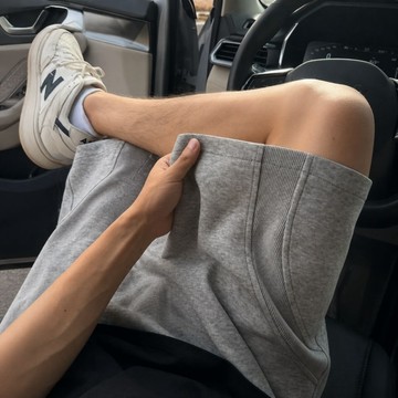 美式重磅拼接休閒寬鬆短褲男季寬鬆帥氣簡約運動百搭直筒五分褲 Y6