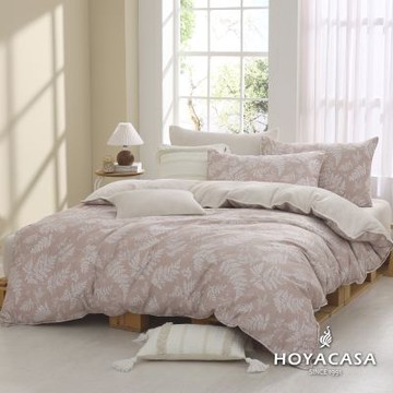 HOYACASA 特大雪棉絨兩用被床包組-秋語花香