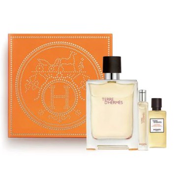 Hermes愛馬仕 大地男性香水禮盒100ml+15ml+沐浴40ml