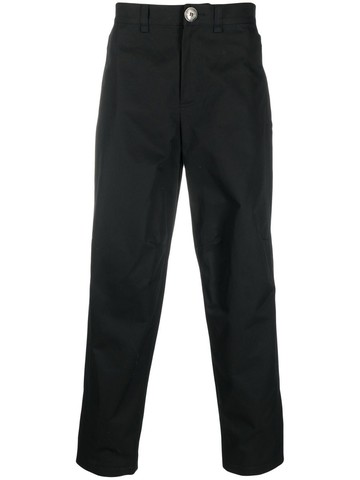 Lanvin - straight-leg wool-blend trousers - men - Cotton/Cupro/Wool - 46 - Black
