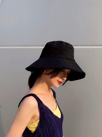 韓版ins網紅寬檐漁夫帽女夏天日系小清新文藝百搭防曬遮陽太陽帽1入