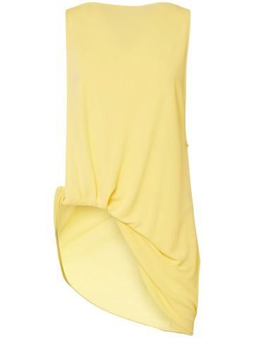 Le Haut Peplo Draped Satin Top