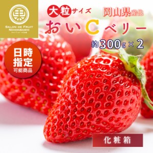 [予約 2024年2月11日-2月14日の納品] バレンタインデー おいCベリー 晴苺 約300g×2 2L3Lサイズ 大粒サイズ 岡山県産他 苺 いちご イチゴ