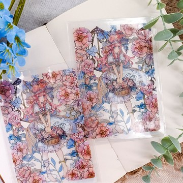 626 花仙女-粉 Flower and Girl B / 晶透書寫墊