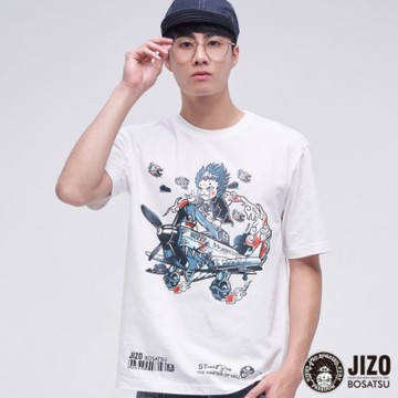 地藏小王 BLUE WAY – 鯊魚戰機短TEE(白)