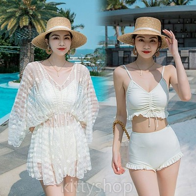 水着 白 ビキニ レディース 可愛い水着 レース 姫系 ホワイト水着 お姫様 3点 代 ワンピース キレイめ 通販 Lineポイント最大get Lineショッピング