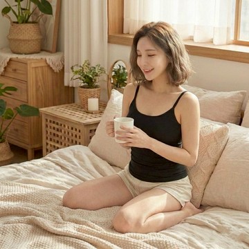 【伊柔 EVEROY】簡約百搭U領BRATOP 罩杯背心無鋼圈內衣 一般/加大 黑 W018-63