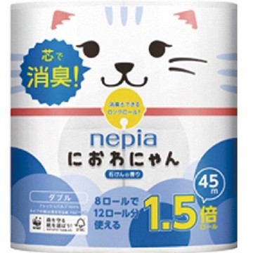 日本 Nepia 消臭卷筒雙層衛生纸8卷-皂香