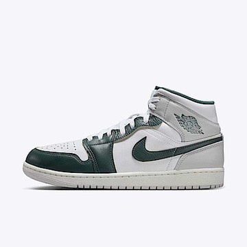 Nike Air Jordan 1 Mid SE [FQ7720-103] 男 休閒鞋 運動 喬丹 復古 中筒 白灰 綠
